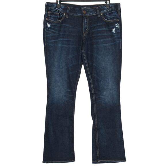 Silver Jeans Elyse Slim Boot Cut Y2K Indie Sleaze Girly Grunge Casual Blue 34 - Picture 1 of 6